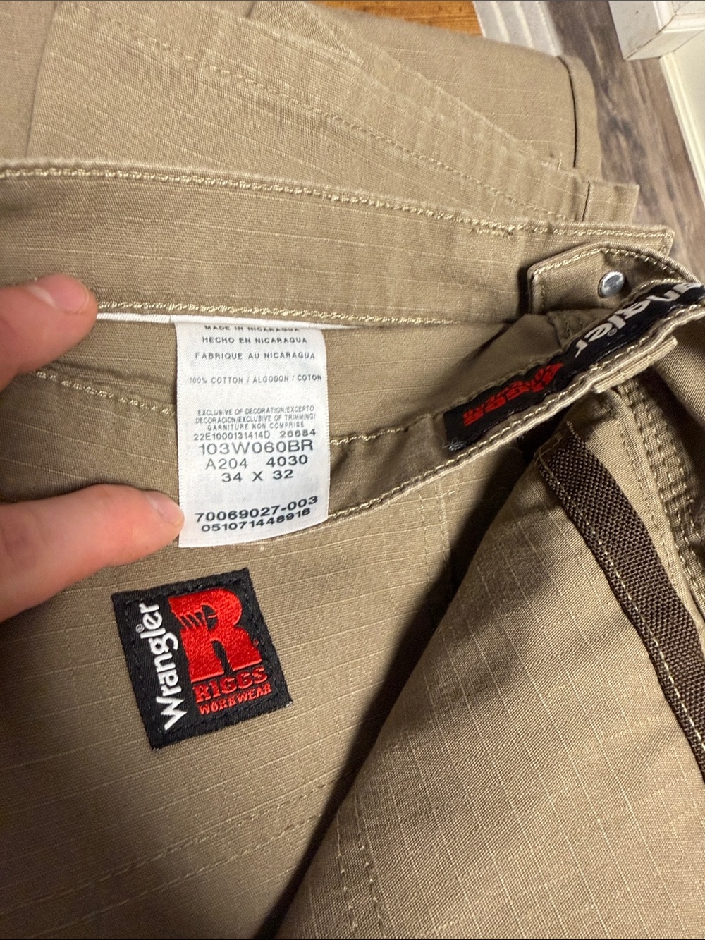 Wrangler Riggs workwear NEW olive Tan Ripstop Pants - Picture 4 of 8